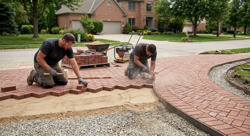 Brick Hardscaping Installation in West Hartford, CT