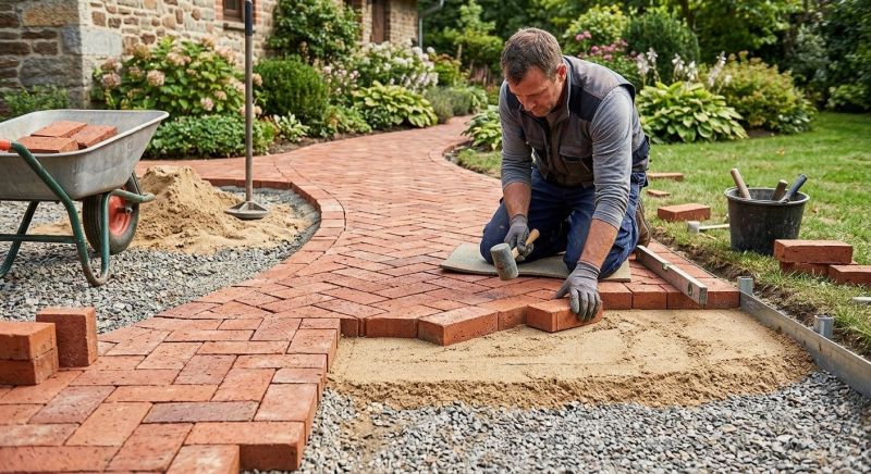 Brick Landscaping Installation in Worcester, MA