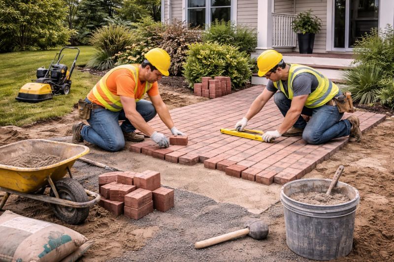 Brick Patio Installation in West Hartford, CT
