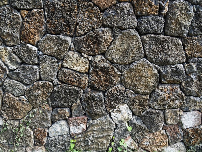 Stone Wall Repair in Spring
